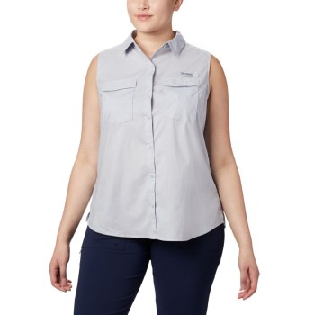 Columbia PFG Bonehead Stretch Sleeveless Plus Size, Camiseta Grises Para Mujer | 528940-UWF